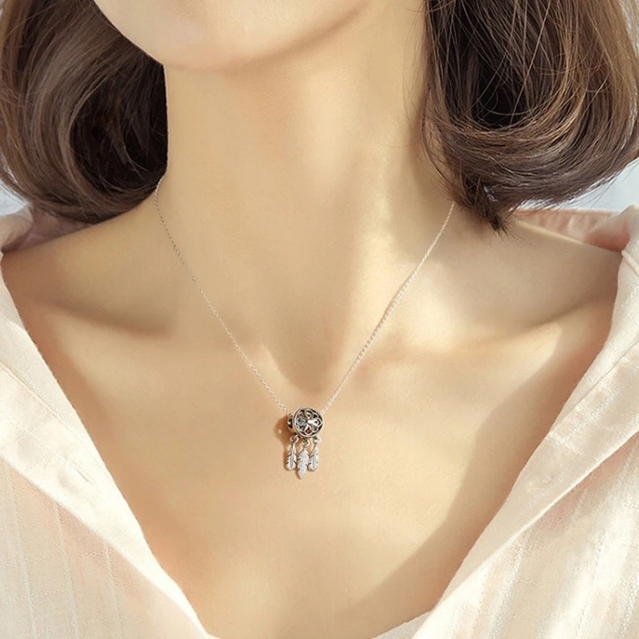 Srebrny łańcuszek naszyjnik 45 cm ŁAPACZ SNÓW LC1