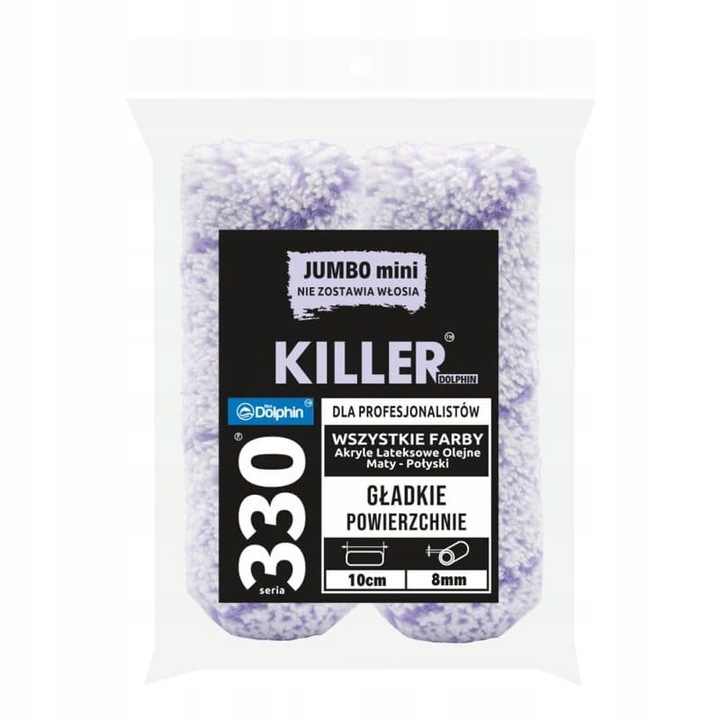 ZESTAW BLUE DOLPHIN SERIA 330 4x Wałek Spinner 25cm 9mm Uchwyt dr25