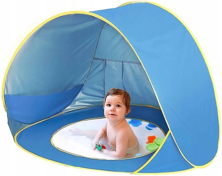 NAMIOT PLAŻOWY Z BASENEM PARAWAN SAMOROZKŁADAJĄCY DO OGRODU NA PLAŻĘ