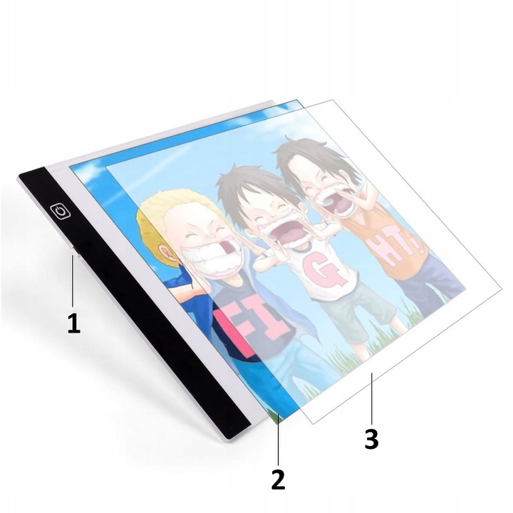 Podświetlana Deska Tablica Kreślarska Tablet Graficzny do Rysowania LED A4