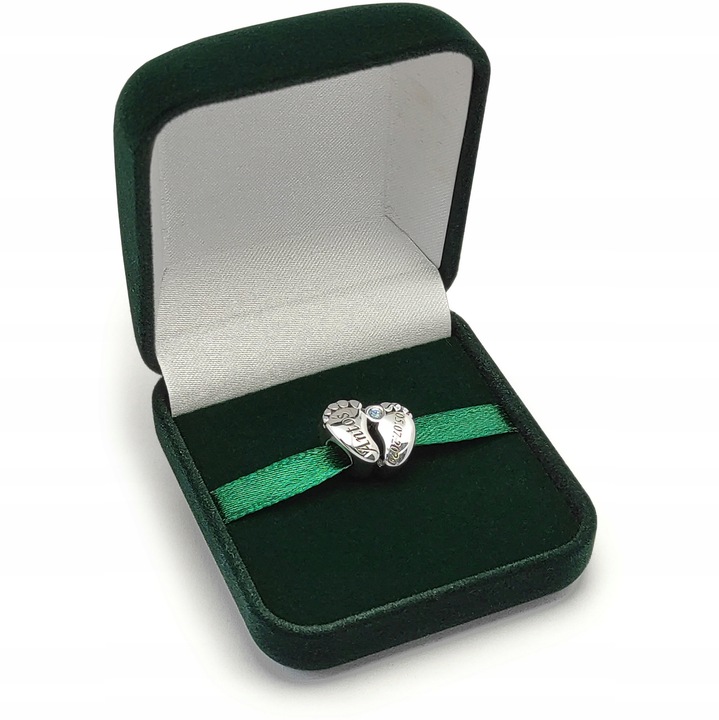 CHARMS srebro 925 koralik do bransoletek +GRAWER DANYCH prezent dla mamy