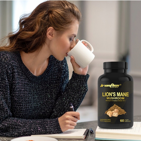 IRONFLEX LION'S MANE 60 kap 500mg SOPLÓWKA JEŻOWATA 10:1 KONCENTRACJA STRES