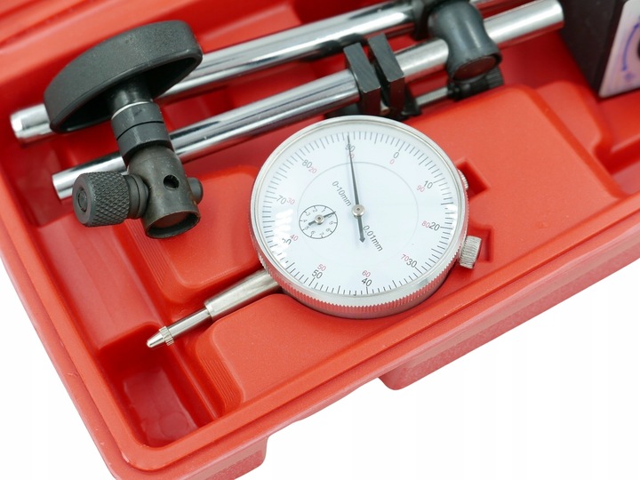 CZUJNIK ZEGAROWY + STATYW MAGNETYCZNY SPRAWDZANIA BICIA TARCZ HAMULCOWYCH