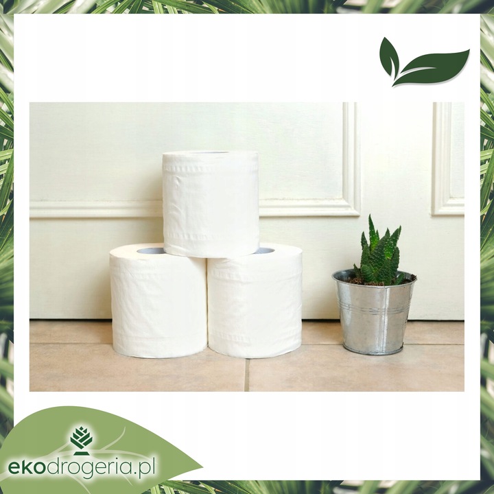 Papier toaletowy 3 warstwowy bambusowy biały 24 rolki 4800 listków miękki