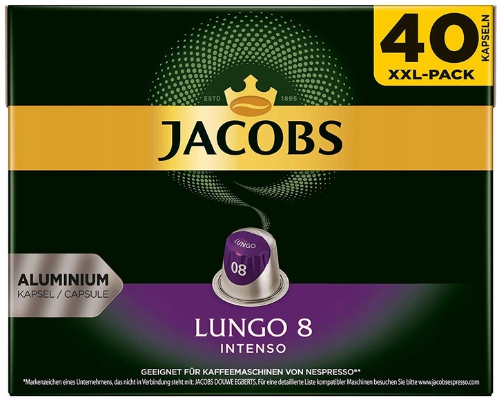 KAWA NESPRESSO JACOBS LUNGO INTENSO 40szt XXL-PACK