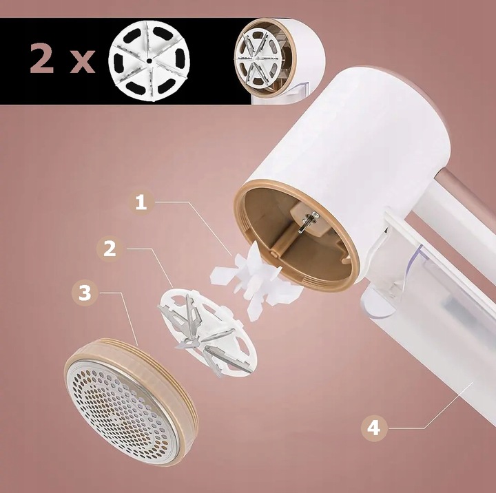 DUŻA MOCNA GOLARKA DO UBRAŃ 2000mAh 6 OSTRZY 5 WAT WYŚWIETLACZ LCD + KABEL