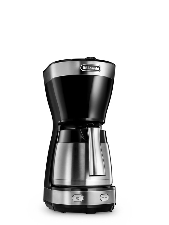 Przelewowy Ekspres do Kawy czarny termiczny dzbanek DeLonghi ICM16710 (P)