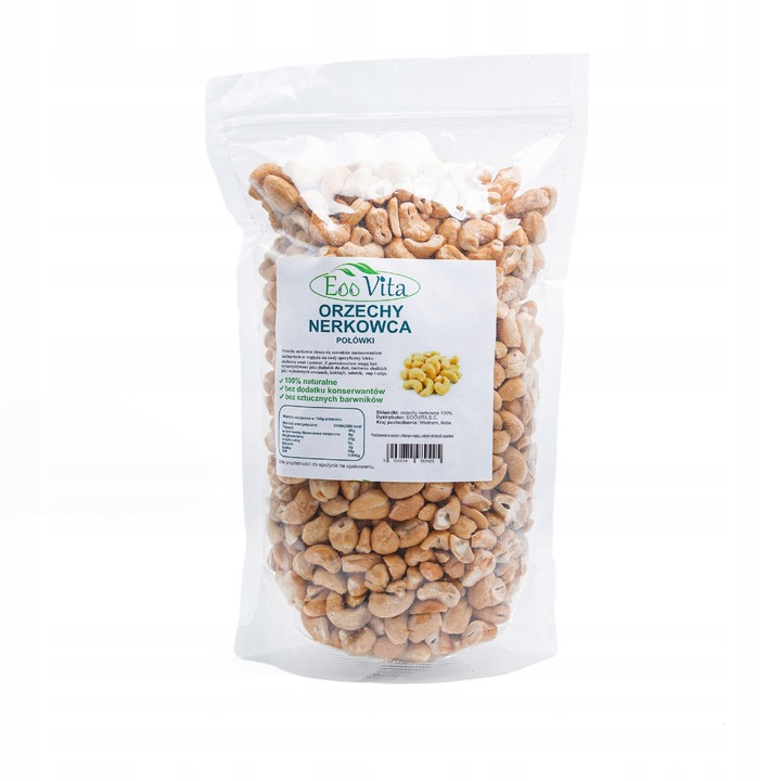 Orzechy nerkowca EOOVita połówki 1000 g