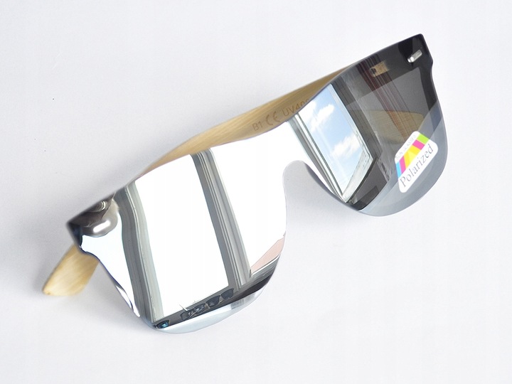 OKULARY DREWNIANE POLARYZACYJNE LUSTRZANKI ETUI