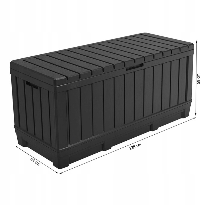 KETER KENTWOOD 350L SKRZYNIA OGRODOWA ANTRACYT SCHOWEK SIEDZISKO POJEMNIK