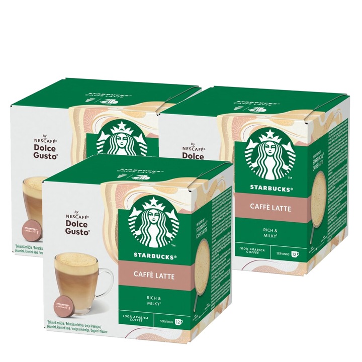 Kapsułki do Dolce Gusto Starbucks Caffe Latte 3x12