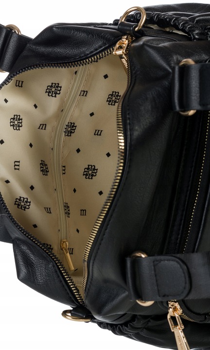 Listonoszka Kuferek PREMIUM Torebka Damska Monnari czarna Pojemna do pracy