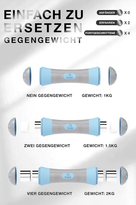 HANTLE REGULOWANE 2 X 2 KG GRUPER ZESTAW STAL ANTYPOŚLIZGOWE SOLIDNE 4 KG