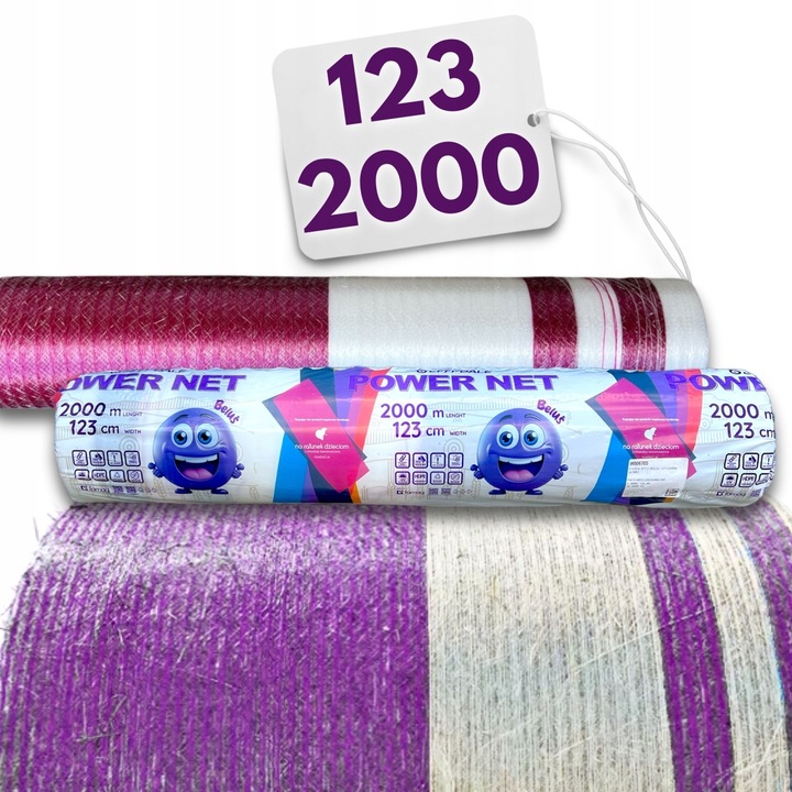 Siatka do bel POWER NET Beluś 123x2000m do słomy, siana, kiszonki