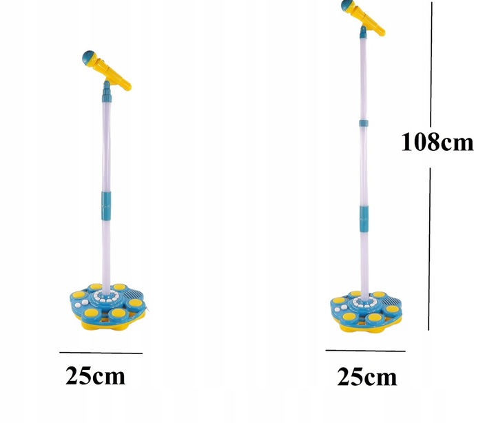 MIKROFON STOJĄCY DLA DZIECI ZE STATYWEM KARAOKE MP3 GŁOŚNIK