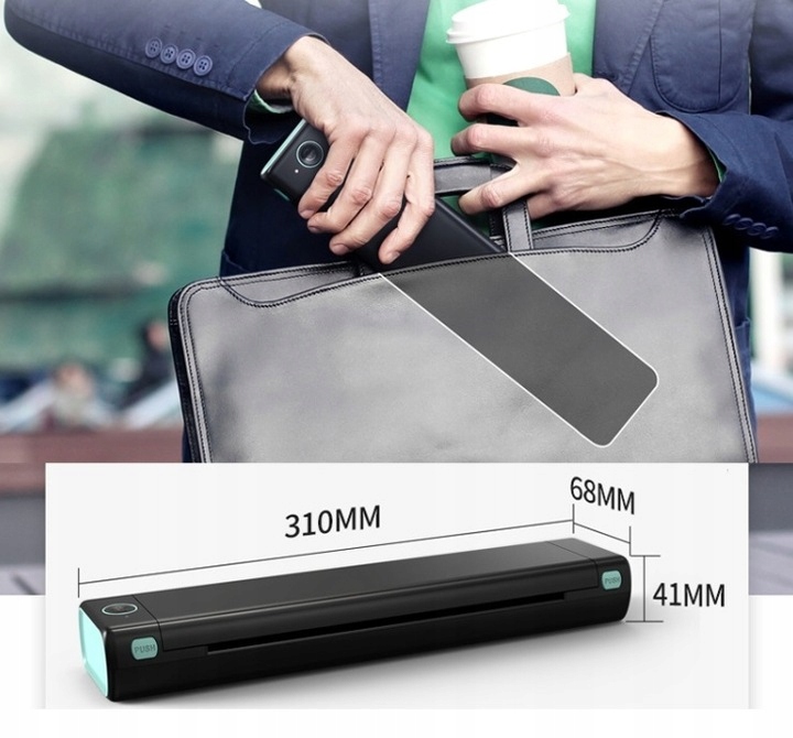 Przenośna termiczna drukarka Phomemo M08F bluetooth do dokumentów A4 tatuaż