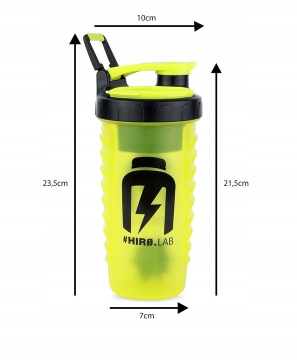 SZEJKER shaker SZCZELNY na siłownię białek 770 ml WBUDOWANY POJEMNIK hiro