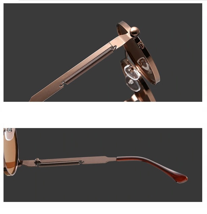 OKULARY Przeciwsłoneczne Leonki RETRO Steampunk UV