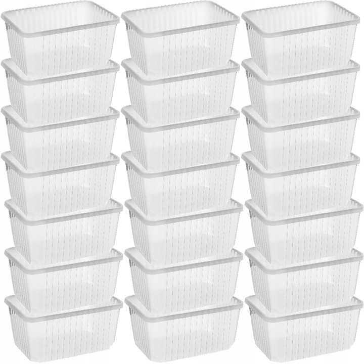 ZESTAW POJEMNIKÓW POJEMNICZKI NA ŻYWNOŚĆ JEDZENIE 1000ml WIELORAZOWE 50szt