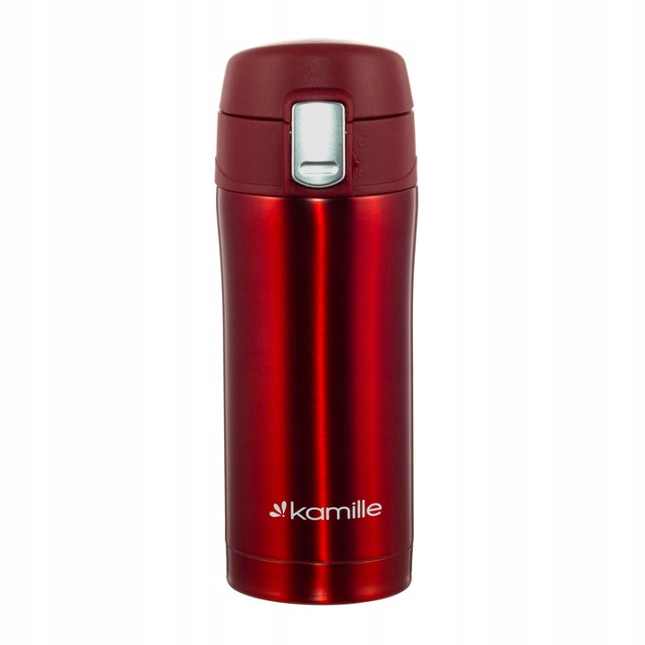 KUBEK TERMICZNY TERMOS STALOWY 100% SZCZELNY pojemny bidon KAMILLE 320 ml