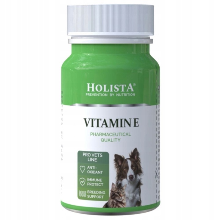 Holista Witamina E Dla Psa i Kota Wspiera Zdrową Skórę i Sierść 90 tabletek