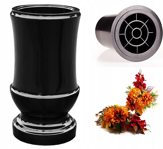 WAZON NAGROBNY - WAZON NA NAGROBEK+ WKŁAD Z KRATKĄ