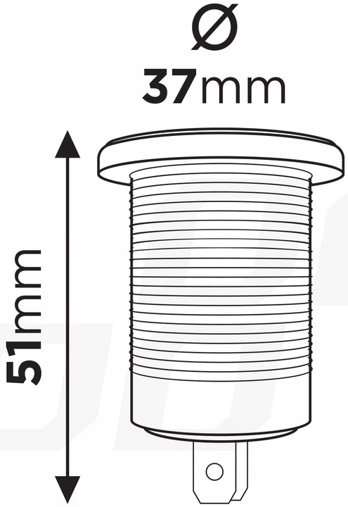 GNIAZDO SAMOCHODOWE ŁADOWARKA USB-C USB WOLTOMIERZ