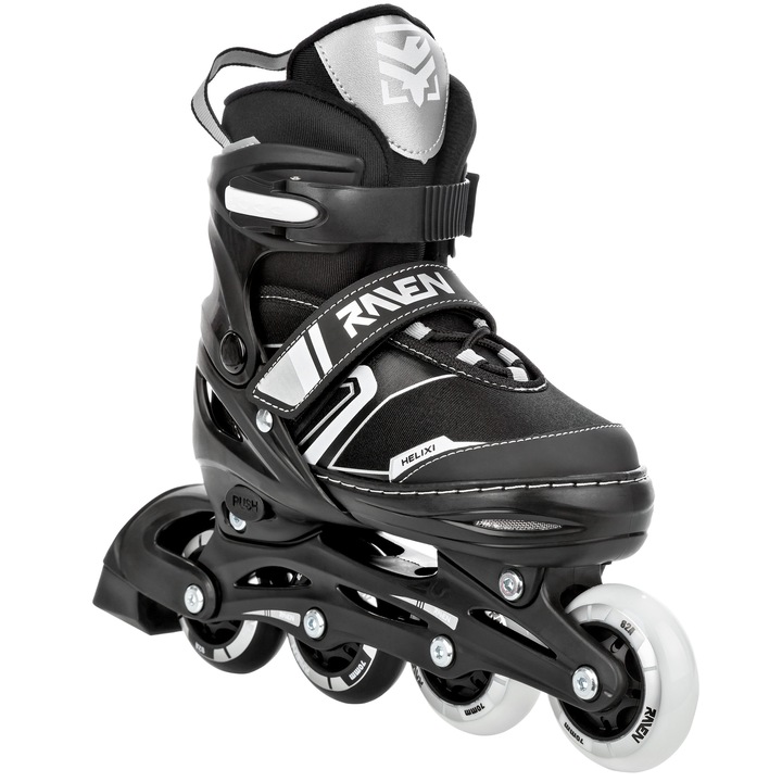 Rolki Regulowane RAVEN Helixi Black/Grey 30-33 Kółka LED