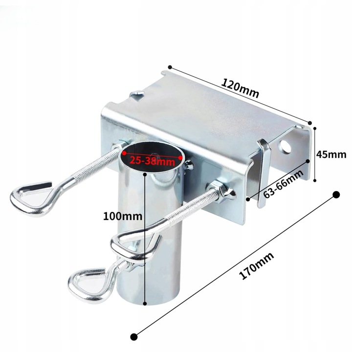Uchwyt na FLAGĘ Parasol na balkon BEZ WIERCENIA do Poręczy Do Barierki