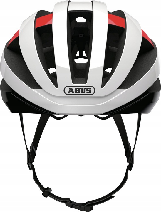 Kask rowerowy Abus Viantor szosa gravel czerwony czarny biały r. L 58-62 cm