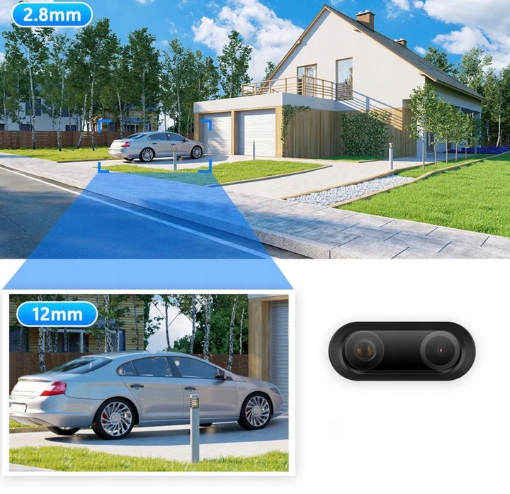 Kamera Zewnętrzna WiFi Obrotowa Dwa Obiektywy 2x4MP