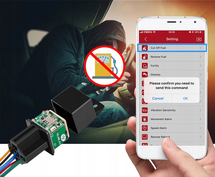 LOKALIZATOR GPS C13 ODCIĘCIE PALIWA SAMOCHÓD SERWER APP BEZ ABONAMENTU
