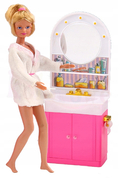 ŁAZIENKA 0604 meble do domku domek dla lalek lalka sedes prysznic akcesoria