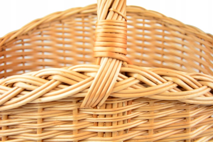 PIĘKNY wiklinowy koszyk NA ZAKUPY PIKNIK GRZYBY XL