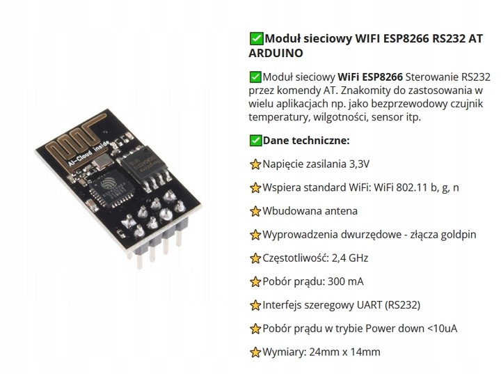 Zestaw startowy WiFi ESP XXL do nauki Arduino