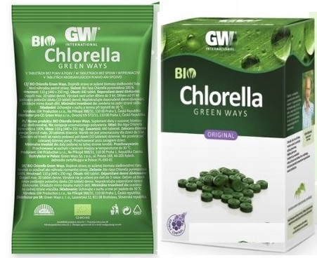 Bio Chlorella Pyrenoidosa GREEN WAYS tabletki 440 szt. 110 g 1 saszetka