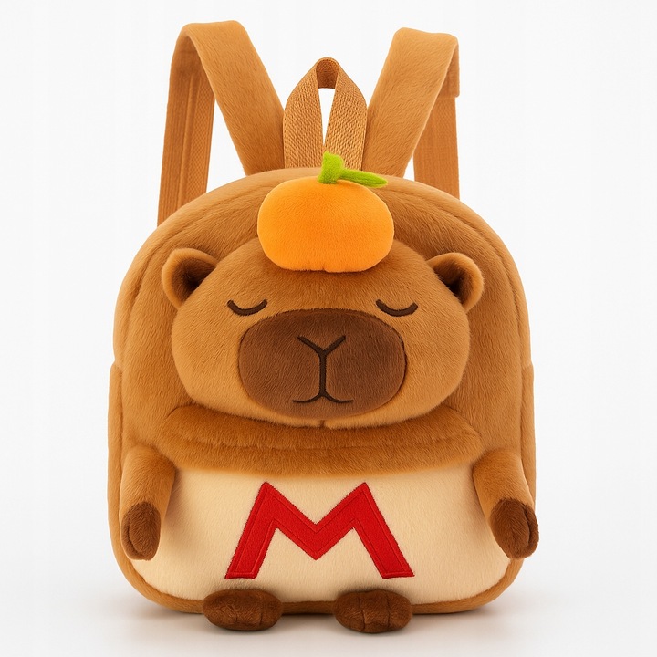PLECAK PLUSZOWY KAPIBARA Z MANDARYNKĄ PLECACZEK DO PRZEDSZKOLA SZKOŁY
