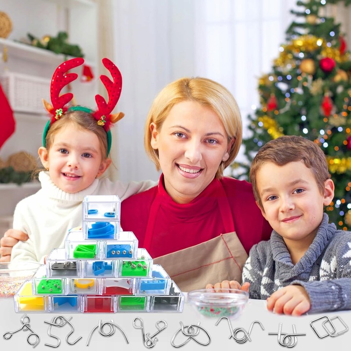 KALENDARZ ADWENTOWY 24 GRY LOGICZNE 3D ŁAMIGŁÓWKI MINI GRY ZABAKI KRATYWNE