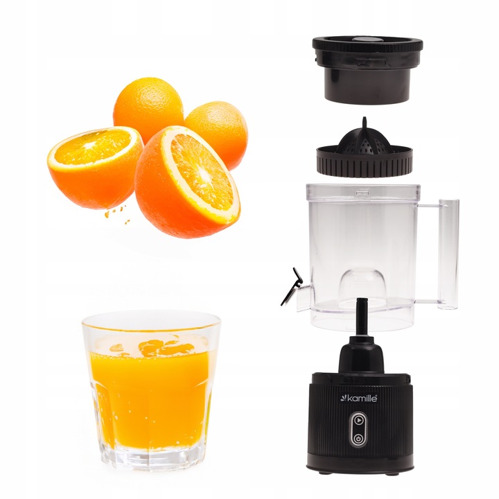ELEKTRYCZNA WYCISKARKA DO CYTRUSÓW SOKÓW OWOCÓW BEZPRZEWODOWA USB KAMILLE