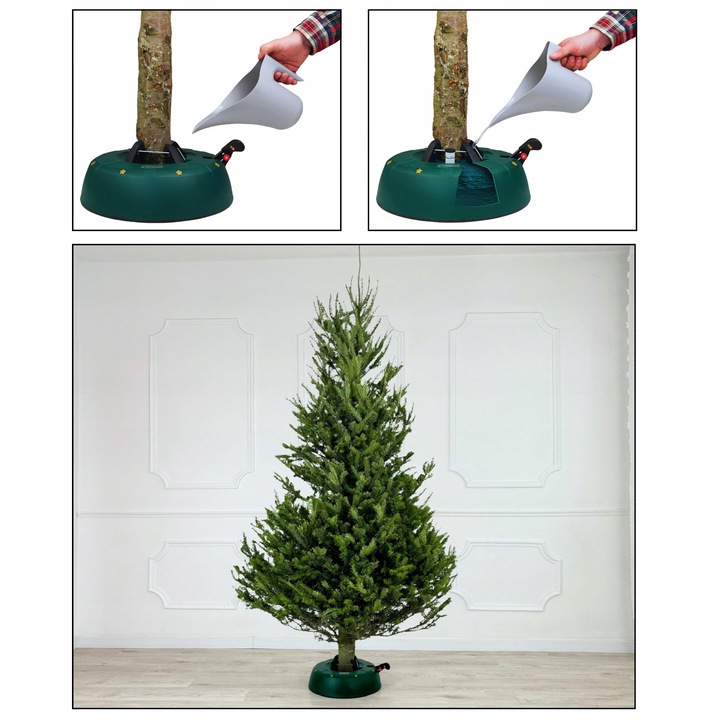STABILNY STOJAK CHOINKOWY SAMOZACISKOWY NA ŻYWĄ CHOINKĘ WYSOKOŚĆ DO 3,5METR