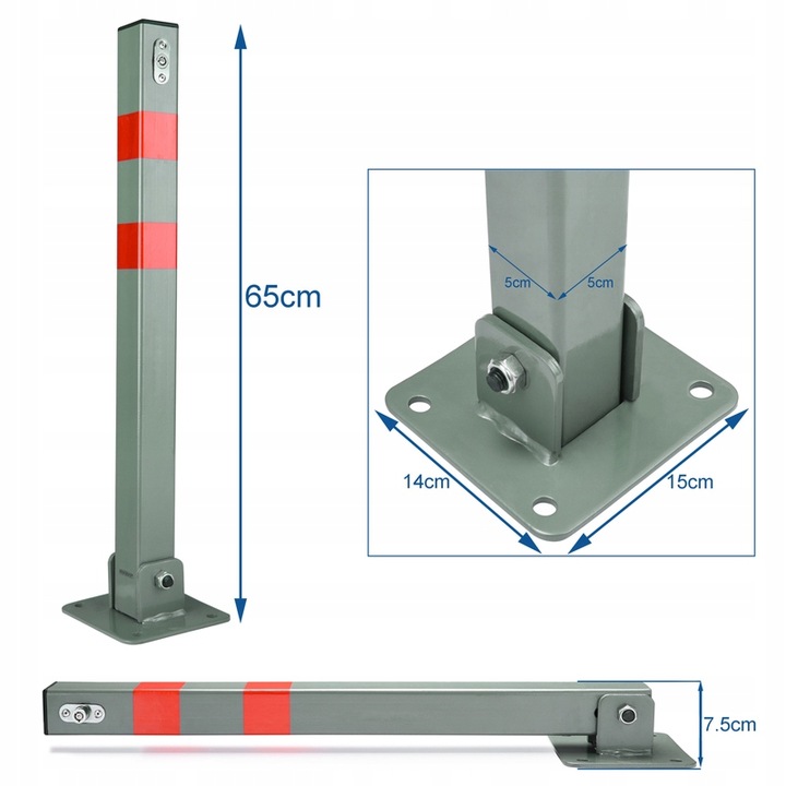 BLOKADA PARKINGOWA SŁUPEK ZAPORA 60 CM