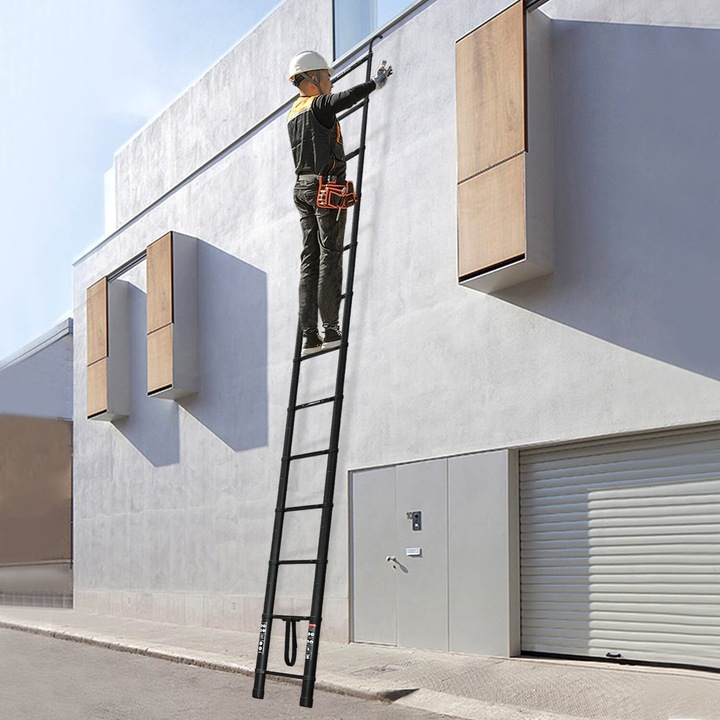 6,2 m Składana TELESKOPOWA DRABINA z wolnym hakiem