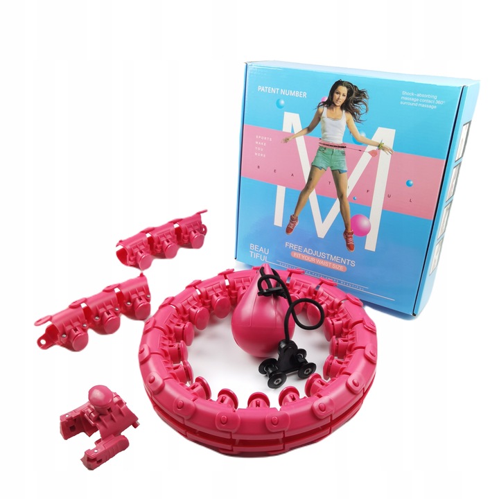 Zestaw Hula Hop Odchudzające z Wypustkami XXL PLUS SIZE 145cm w TALI GRATIS