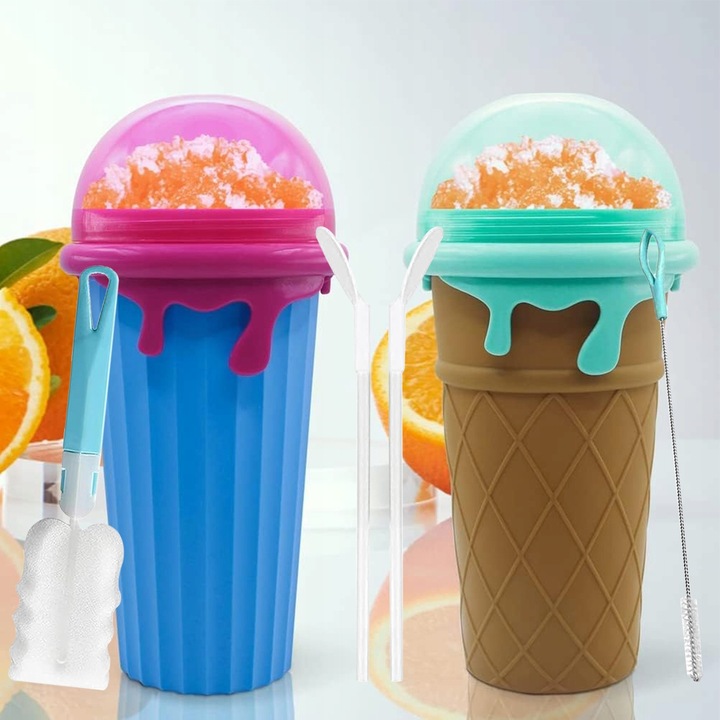 2X kubek Do Robienia Lodów Slushy na prezent 500ml