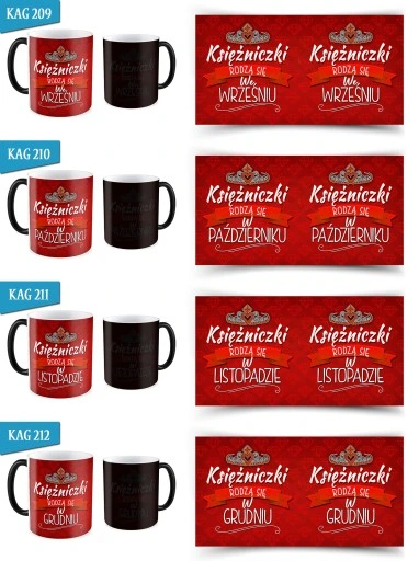 KUBEK magiczny URODZINY KSIĘŻNICZKI RODZĄ SIĘ