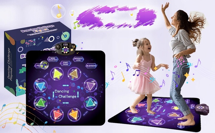MATA DO TAŃCZENIA MUZYCZNA DLA DZIECI FUNKCJA BLUETOOTH ANTYPOŚLIZGOWY