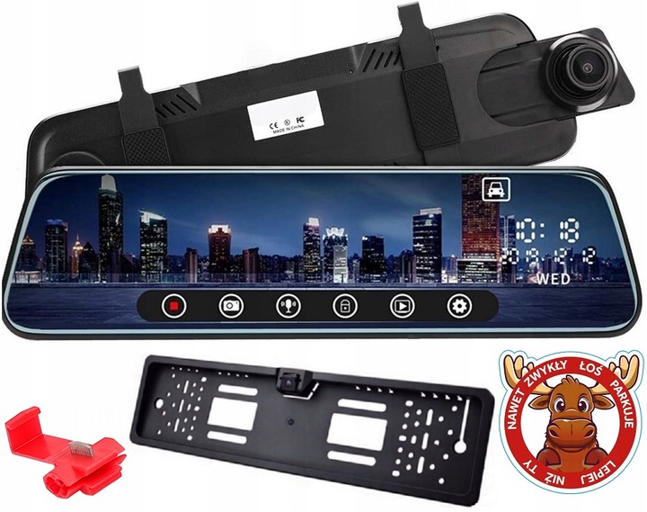 WIDEOREJESTRATOR SAMOCHODOWY LUSTERKO TYŁ RAMKA