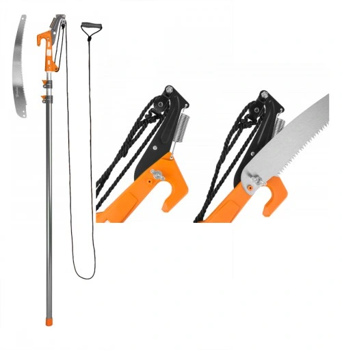 Piła teleskopowa z SEKATOREM do cięcia drzewa i gałęzi 3,75m KT-V1521-375