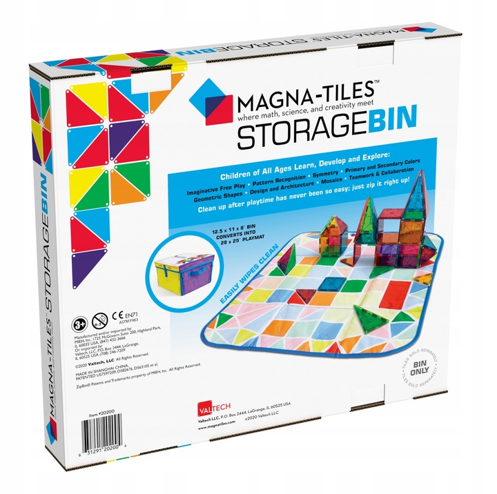 MAGNA-TILES Skrzynia na klocki/Mata interaktywna 2 w 1