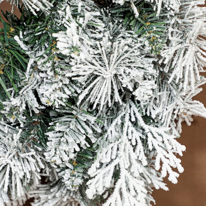 HOMCOM Wianek świąteczny z oświetleniem LED, szyszkami, wianek na drzwi